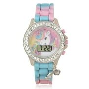 Wonder Nation Unisex Child LCD Watch with Stone Bezel and Unicorn Design WN4031WM