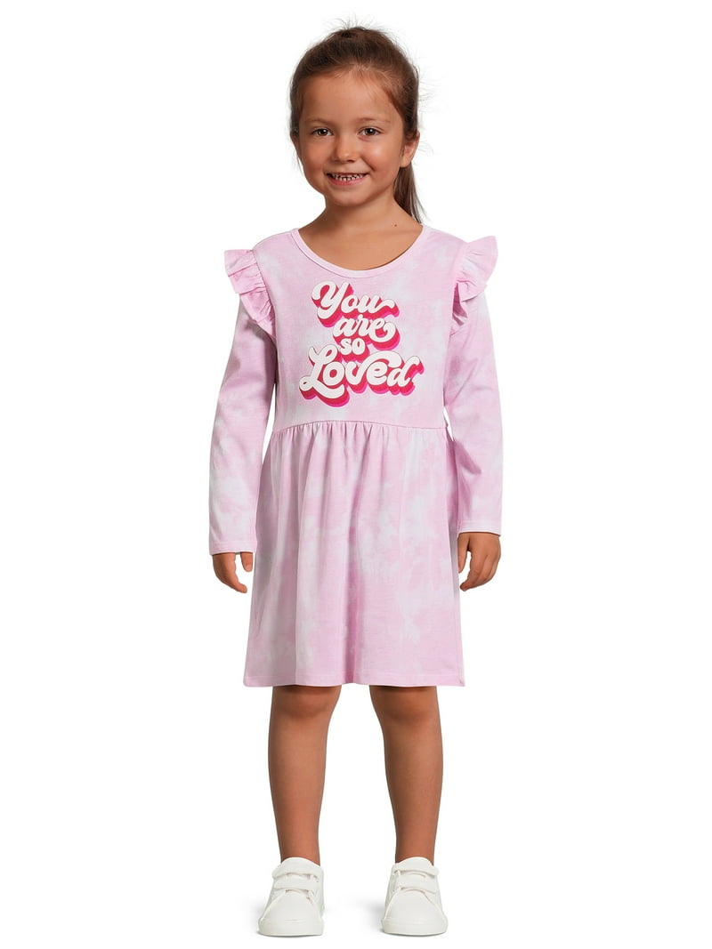 Wonder Nation Valentine's Day Toddler Girl Long Sleeve Knit Dress