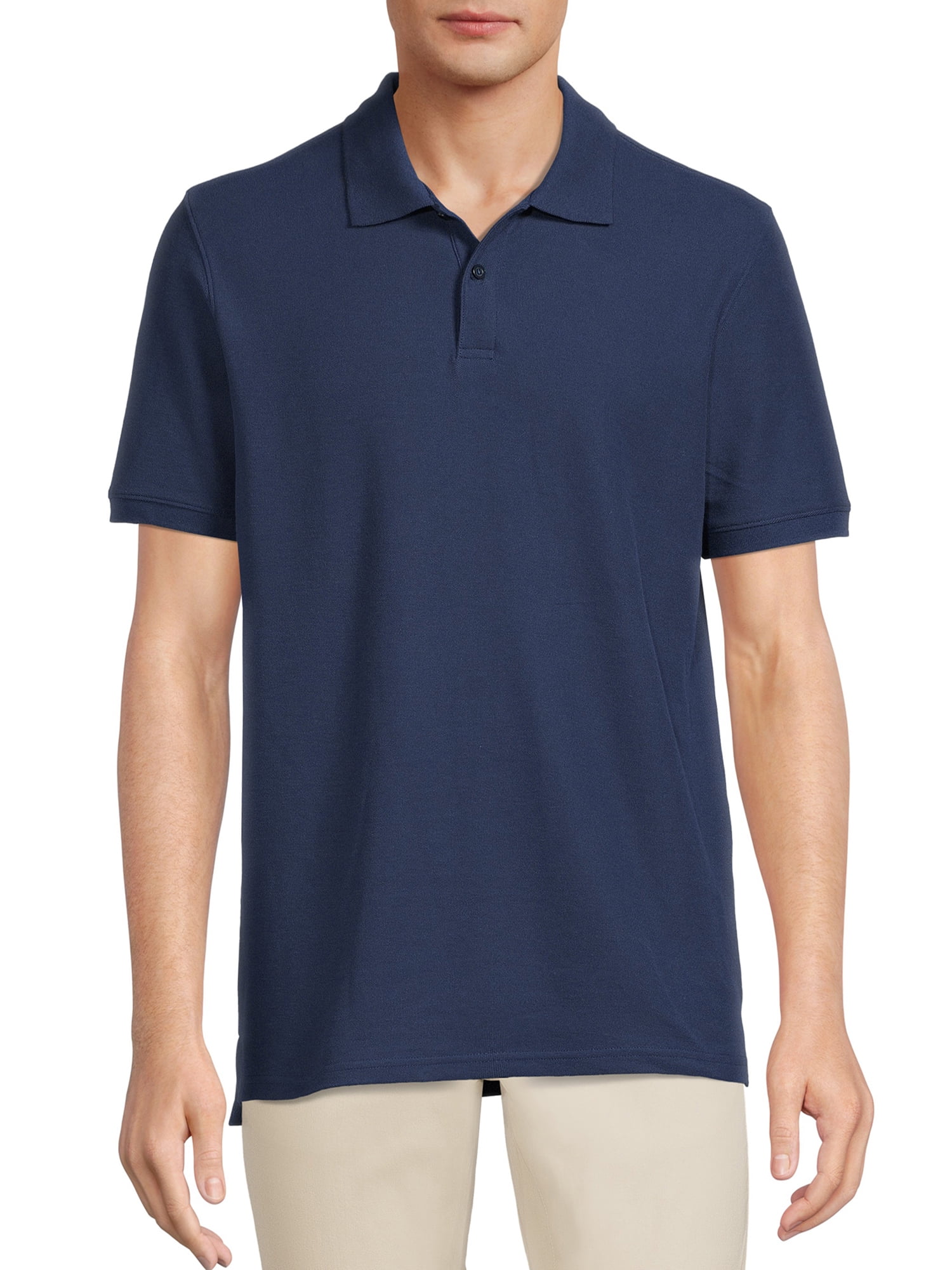 Wonder Nation Young Mens School Uniform Short Sleeve Pique Polo Shirt,  Sizes S-XL - Walmart.com