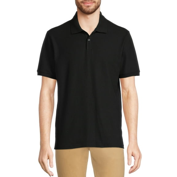 Wonder Nation Young Mens School Uniform Short Sleeve Pique Polo Shirt, Sizes S-XL