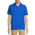thumbnail image 1 of Wonder Nation Young Mens School Uniform Short Sleeve Pique Polo Shirt, Sizes S-XL, 1 of 5