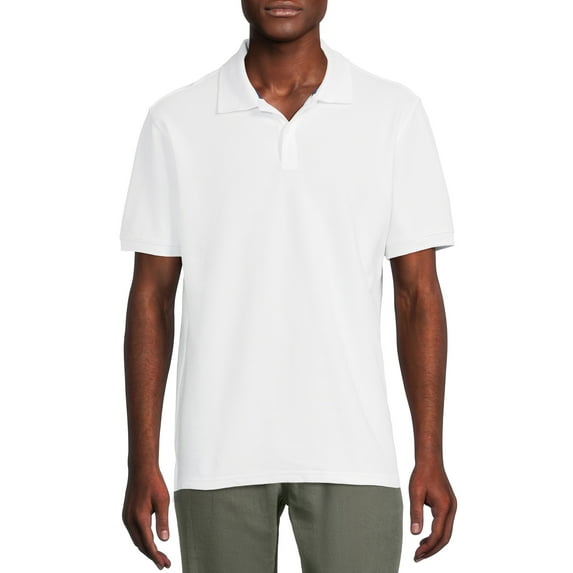 Wonder Nation Young Mens School Uniform Short Sleeve Pique Polo Shirt, Sizes S-XL