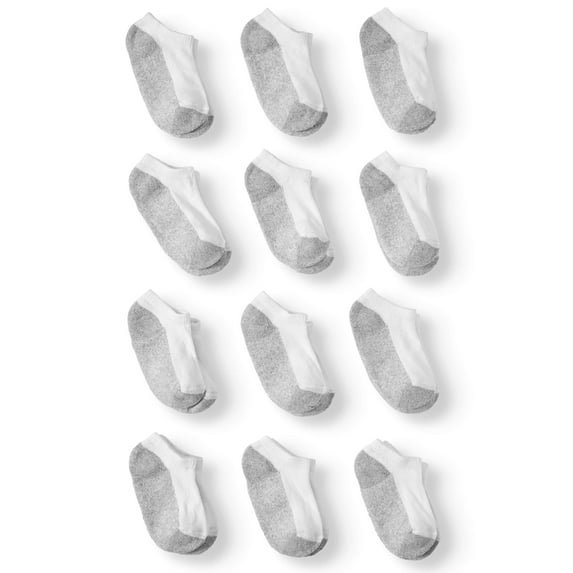 Wonder Nations Boys' Cushion No Show Socks, 10+2 Bonus Pack (Little Boys & Big Boys)