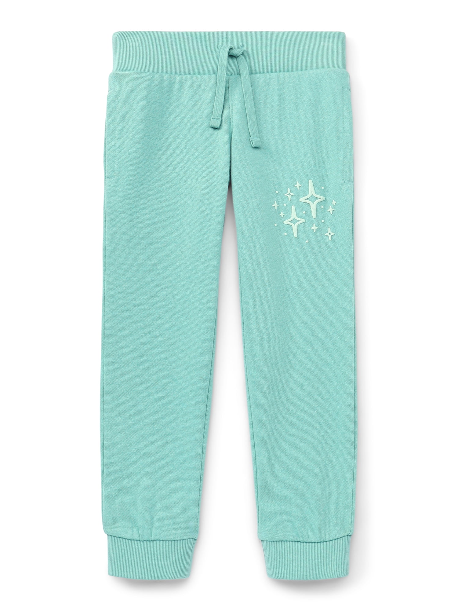 BLACK HEART WARM FLEECE GIRLS JOGGER - BLACK