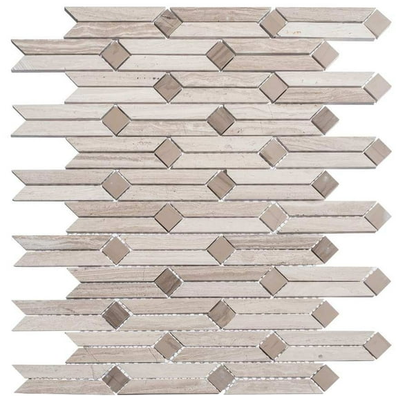Wonder Nog Brown Novelty Marble Look Natural Stone Mosaic Wall and Floor Tile