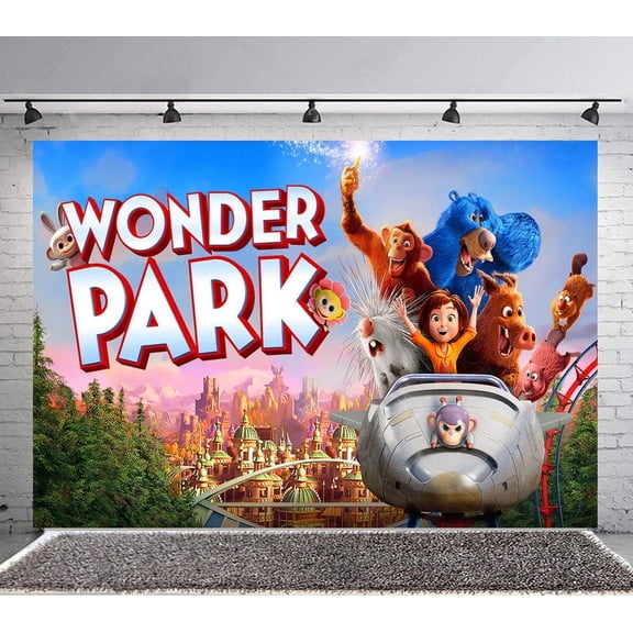 Wonder Park Backdrop Banner Party Supplies Poster Movie Theme Background for Photography Birthday Decorations