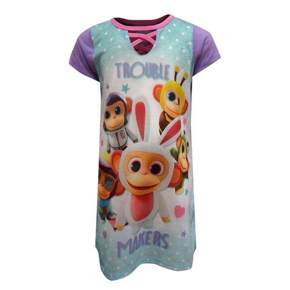 Wonder Park Girls Wonder Park Movie Chimpan-zombie Trouble Makers Nightgown (4)