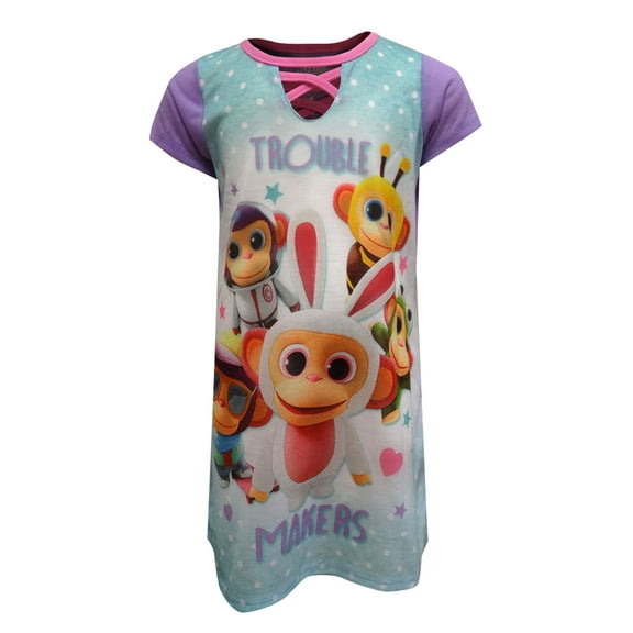 Wonder Park Girls Wonder Park Movie Chimpan-zombie Trouble Makers Nightgown (4)