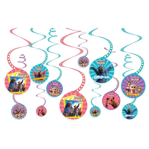 Wonder Park Movie Nickelodeon TV Kids Birthday Party Hanging Swirl Decorations