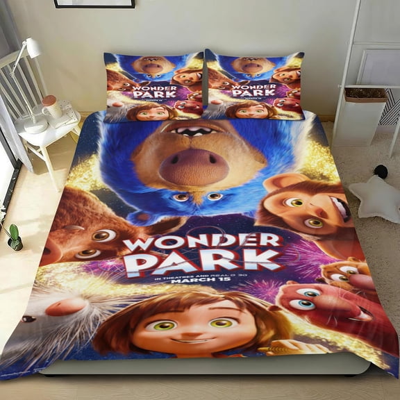 Wonder Park Themed Bed Sheet Set Three Piece Set 53x79 Inches Comfortable And Skin Friendly Unique Design Creating A Star Studded Night Home Decor Gifts For Family Friends fans
