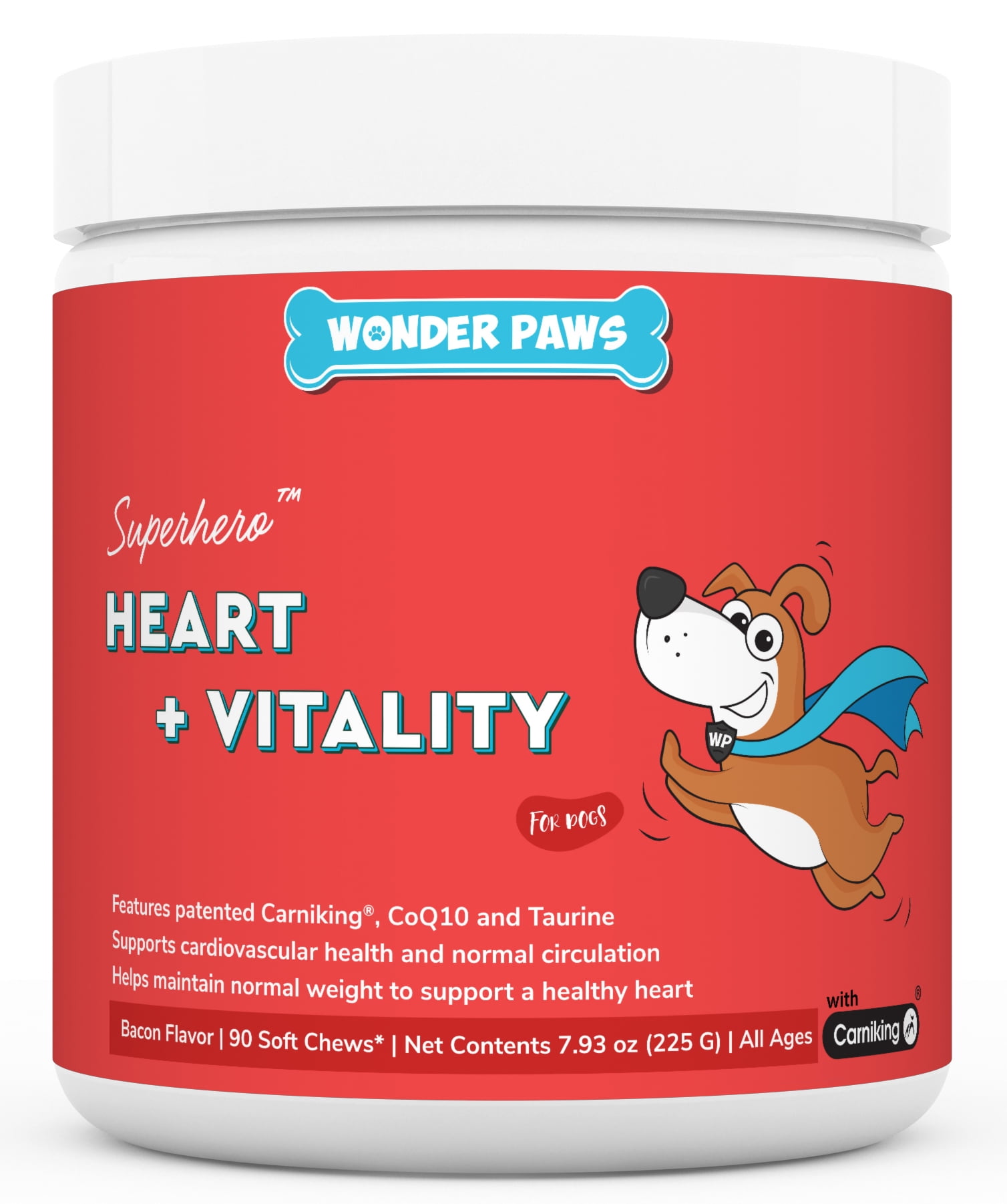 Wonder Paws Cardio Support for Dogs with LCarnitine, Hawthorn Berry