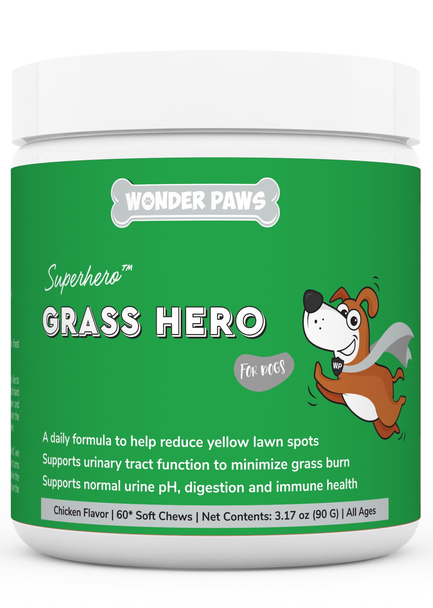 Wonder Paws Grass Hero Pet supplement Neutralizes your Dog's Urine to