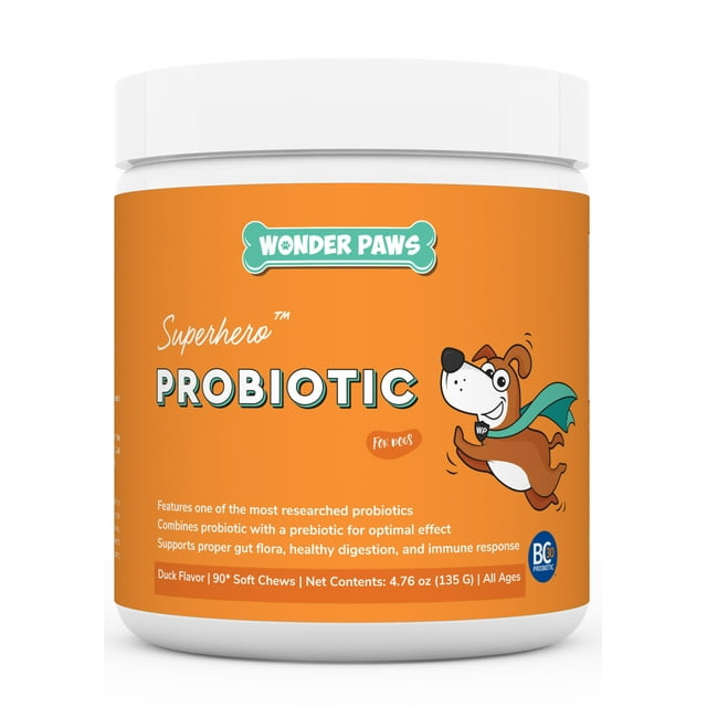 Wonder Paws Probiotics for Dogs Supports Gut Health, Digestion, Gas