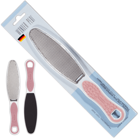 Wonder Pedi Double Sided Foot File Emery  Stainless Steel - Professional Feet Callus Remover Foot Rasp