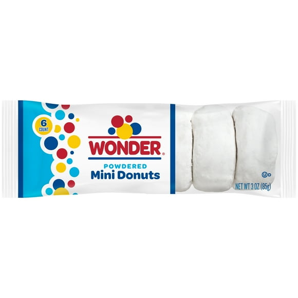 Wonder Powdered Mini Donuts, Portable Powdered Donuts, 3 oz, 6 Count, Shelf-Stable
