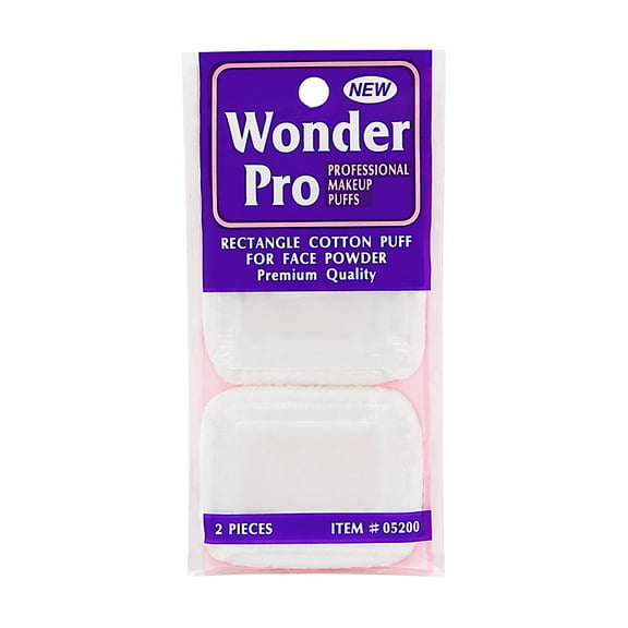 Wonder Pro Rectangle Cotton Puff For Face Powder 2 Pieces