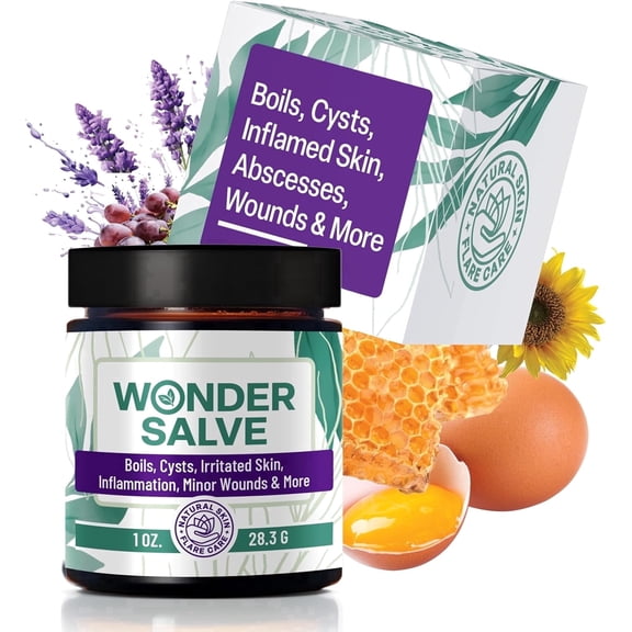 Owell Naturals Wonder Salve Drawing Salve Balm with Egg Yolk Extract, Salve Drawing Ointment, First Aid Ointment for Flare-Prone Skin Care, 1 oz