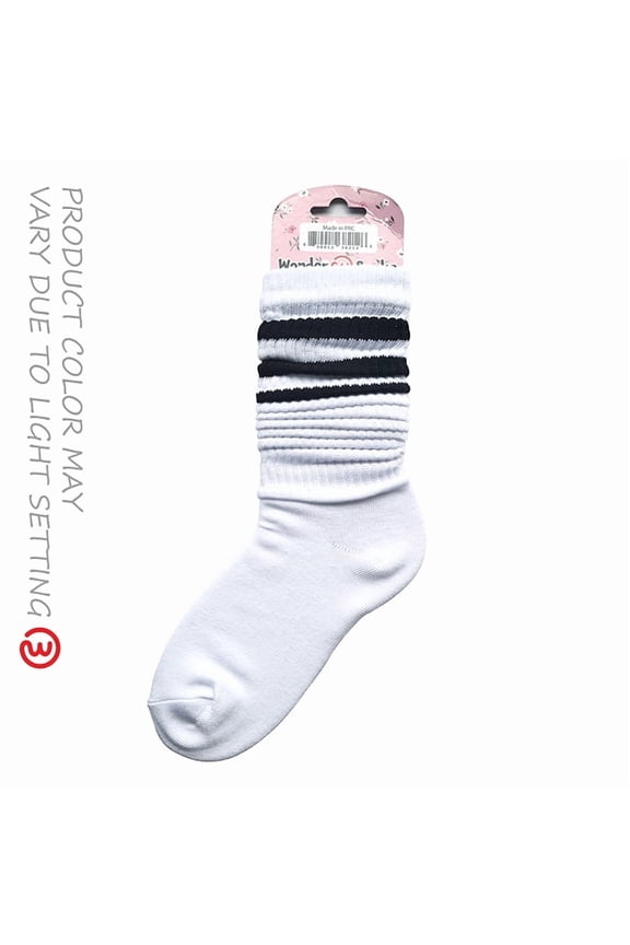 Wonder Slouch Socks Stripe Super Soft One Size (3 Pairs)