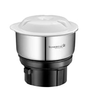 Wonder Star Mixer Grinder Jar 200ML Stainless Steel Small Spice Jar Compatible with Preethi Blue Leaf, Chef Pro, Trio, Eco Plus, Zodiac & More 4 Teeth Coupler