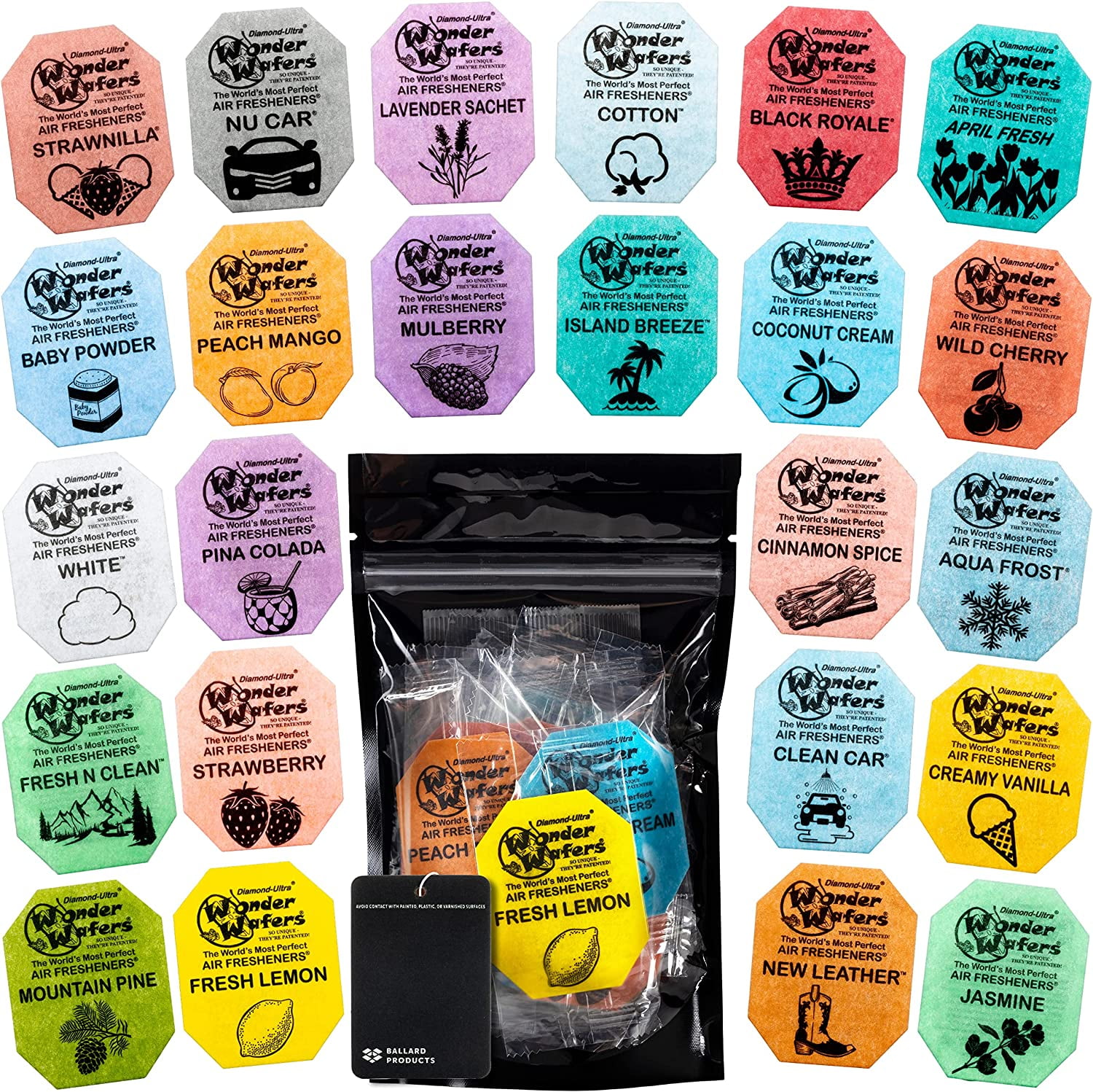 Wonder Wafers Car Air Freshener Air Freshener Wafers of Each Scent