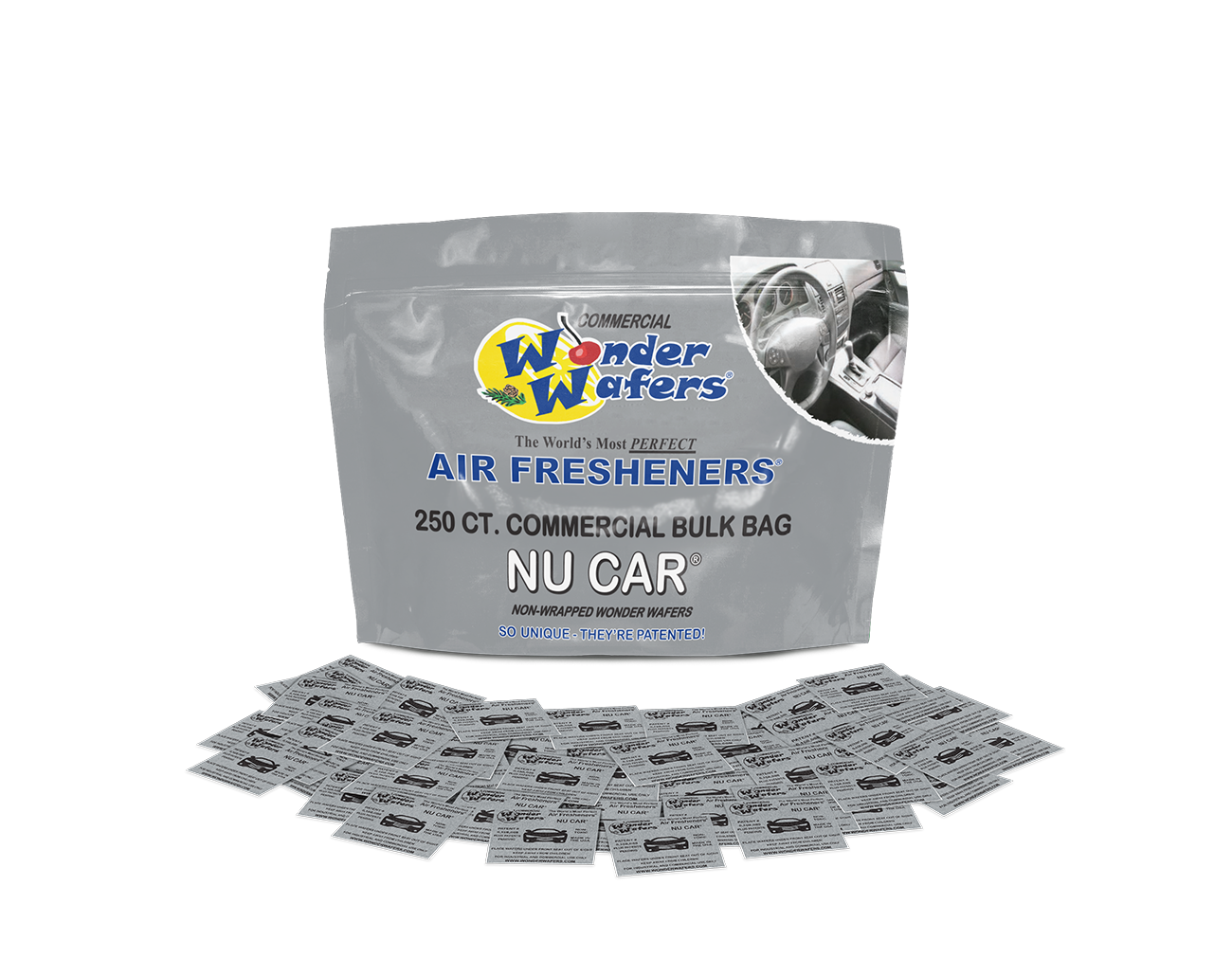 Wonder Wafers Car Air Freshener NU CAR® 250 Count NonWrapped Wonder Wafers Bulk Bags Air