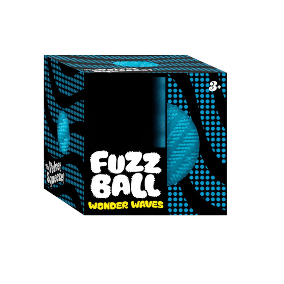 Wonder Waves Fuzz Ball - Firm Tactile Squeeze Ball for Sensory Input, Pink Velvet Aesthetic Stress Reliever for Office, Quiet Fidget for Meetings