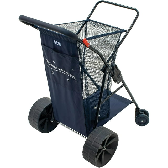 Wonder Wheeler II Wide Utility, Lawn, and Beach Cart, Navy – Walmart.com