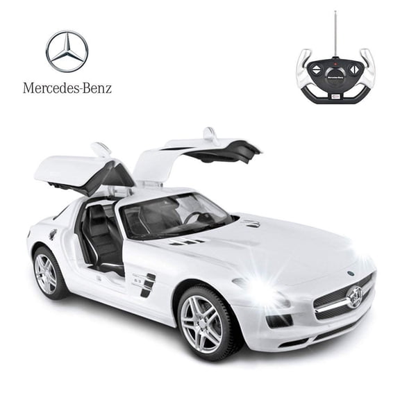 Wonder Wheels 1:14 RC Remote Control Mercedes Benz SLS With Open Doors And Lights - White