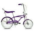 thumbnail image 1 of Wonder Wheels 16" Lowrider Hi-Ten Steel Drum Brake Single Speed Bicycle with One Piece Crank and Alloy Rims - Purple, 1 of 6