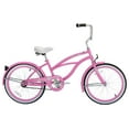 thumbnail image 1 of Wonder Wheels 20 Ft. Beach Cruiser Coaster Brake Single Speed Bicycle, Bike, Stainless Steel Spokes One Piece Crank Alloy Pink Rims 36 H - Pink, 1 of 7