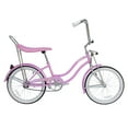 thumbnail image 1 of Wonder Wheels 20 In. Beach Cruiser Lowrider Coaster Brake Single Speed Bicycle, Bike With Banana Seat Stainless Steel Spokes One Piece Crank Alloy Rims 36 H - Pink, 1 of 7