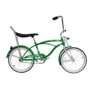 Wonder Wheels 20 Inch Beach Cruiser Lowrider Coaster Brake Single Speed Bicycle, Bike With Banana Seat Stainless Steel Spokes One Piece Crank Alloy Rims 36 H - Mint Green