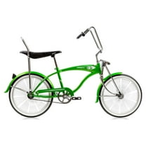 Wonder Wheels 20" Lowrider Hi-Ten Steel Coaster Brake Single Speed Bicycle, Bike, One Piece Crank Alloy Rims 140H - Green