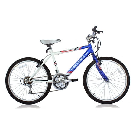 Wonder Wheels 24 In. Mtb 18 Speed Bicycle, Bike, Steel Frame Alloy Rims 36 H - Blue