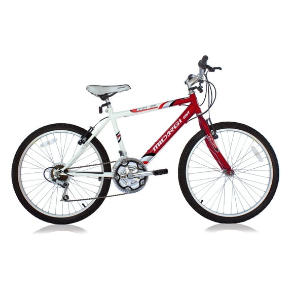 Wonder Wheels 24 In. Mtb 18 Speed Bicycle, Bike, Steel Frame Alloy Rims 36 H - Burgundy