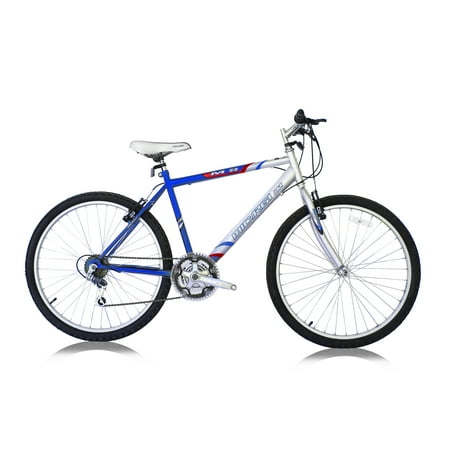 Wonder Wheels 26 In. Mtb 18 Speed Bicycle, Bike, Steel Frame Alloy Rims 36 H - Blue