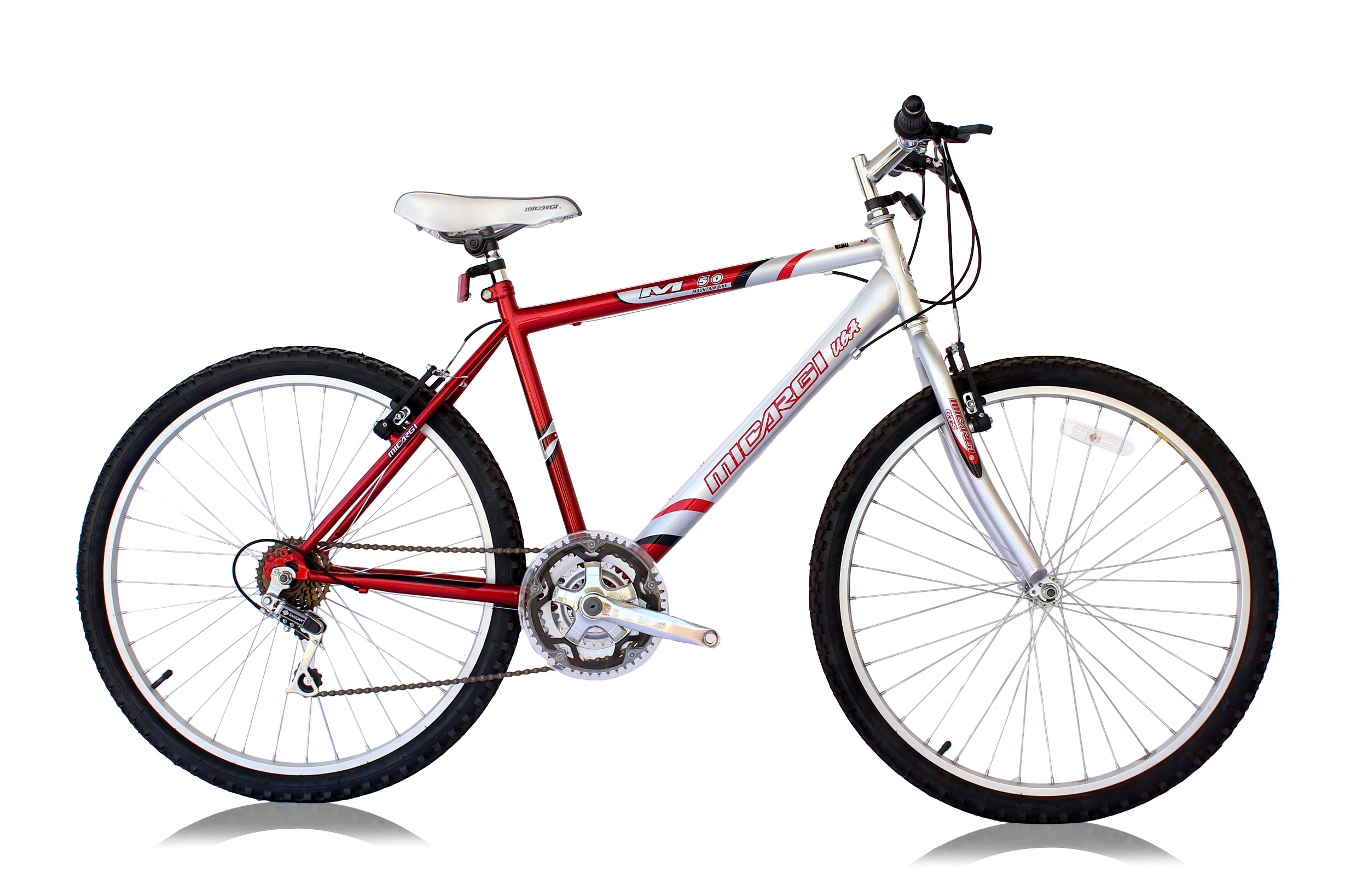 Wonder Wheels 26 Inch Mountain Bike MTB 18 Speed Bicycle, Bike, Steel Frame Alloy Rims 36 H - Burgundy - image 1 of 7