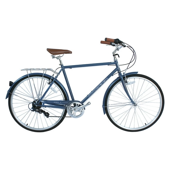 Wonder Wheels City Bike 700C 53 Cm/21" Hi-Ten Steel Frame, Shimano Tz21-7 Speed V-Brake, Alloy Rims 700C*14G*32H, Tire:700Cx35 Black. With Back Rack - Grey