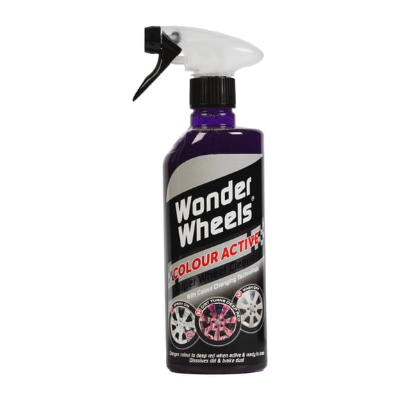 Wonder Wheels Colour Active Super Alloy Wheel Cleaner, Brake Dust & Grime Remover with Color-Changing Technology 600ml