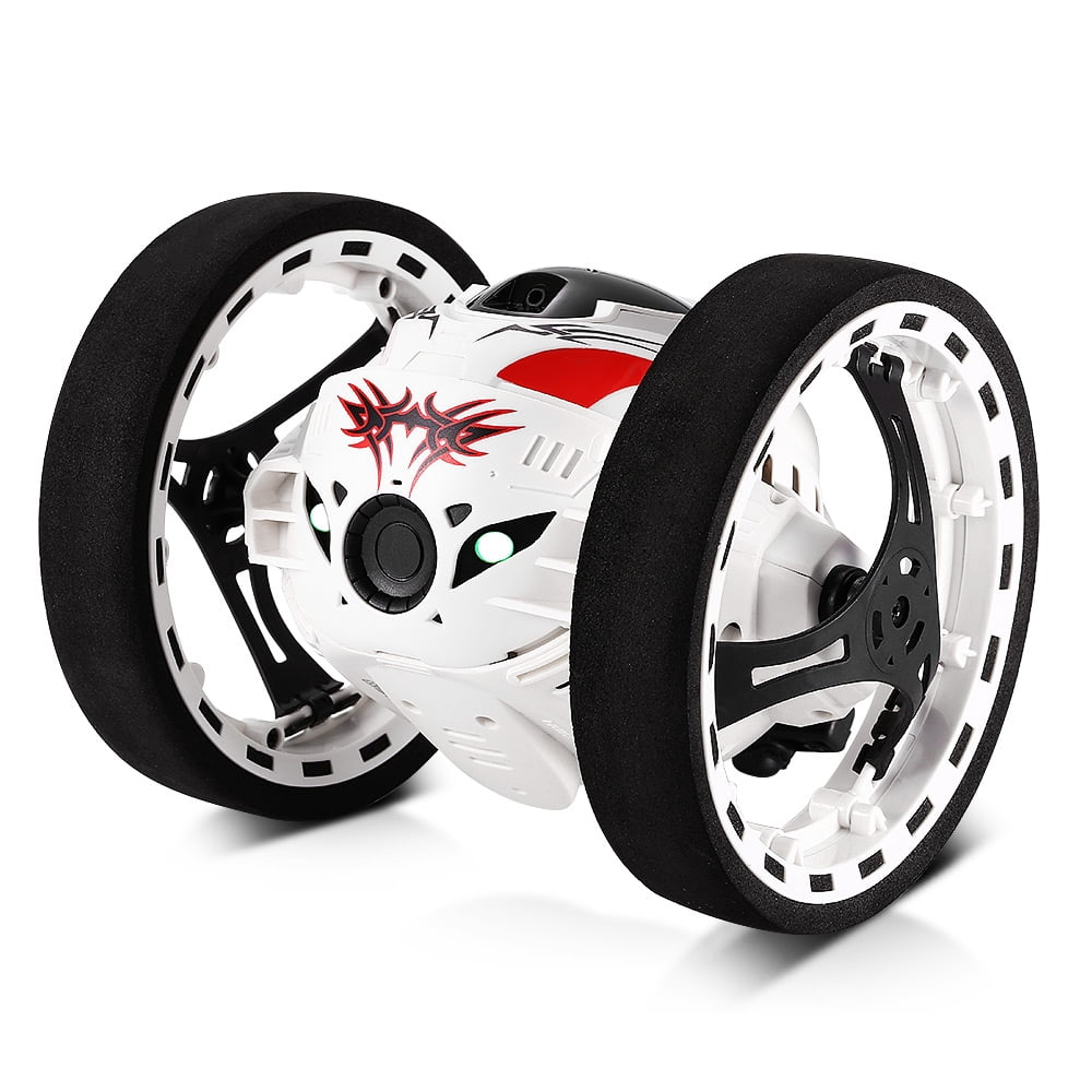 Wonder Wheels RC Remote Control Jumping Bounce Car - White