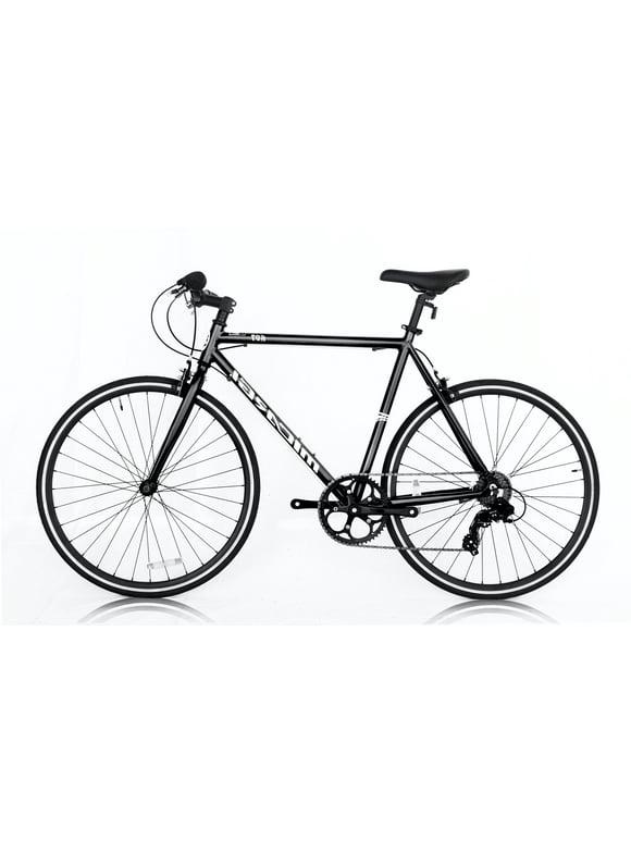 Wonder Wheels Road Bike 700C 48 cm Aluminum Frame Black, Shimano Tx-35 7 Speed Alloy Black Rims, Black Spokes 700C*1.5*14G*32H Tire: Black, - Black
