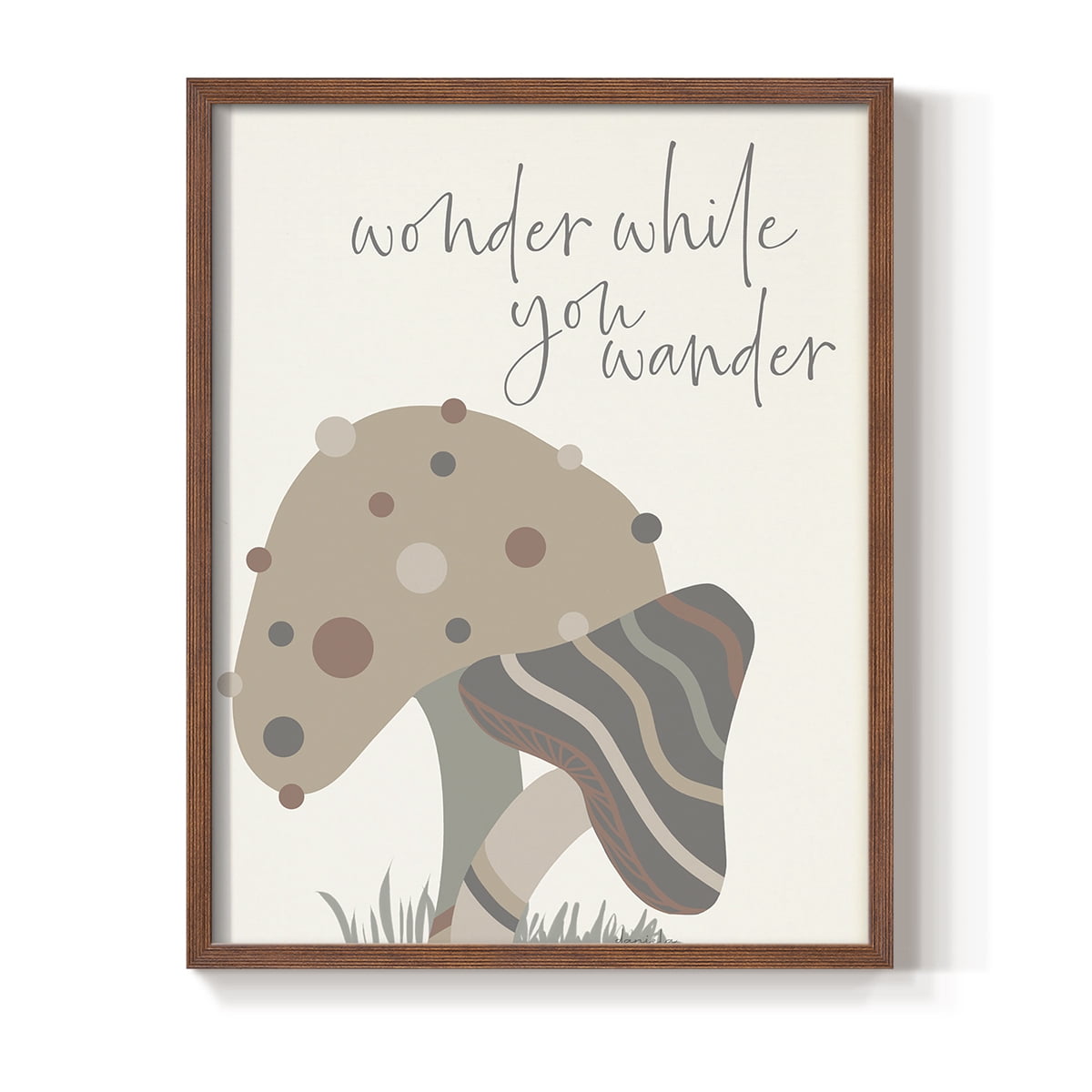 Wonder While you Wander Framed Print - Solid Wood in Single Picture Frame Solid Wood 2 Framed Print
