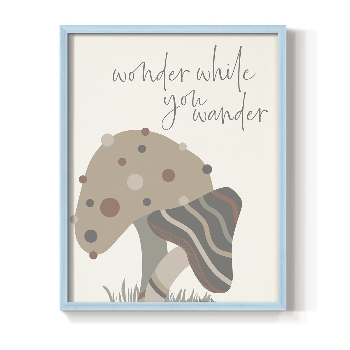 Wonder While you Wander Framed Print - Solid Wood in Single Picture Frame Solid Wood 2 Framed Print