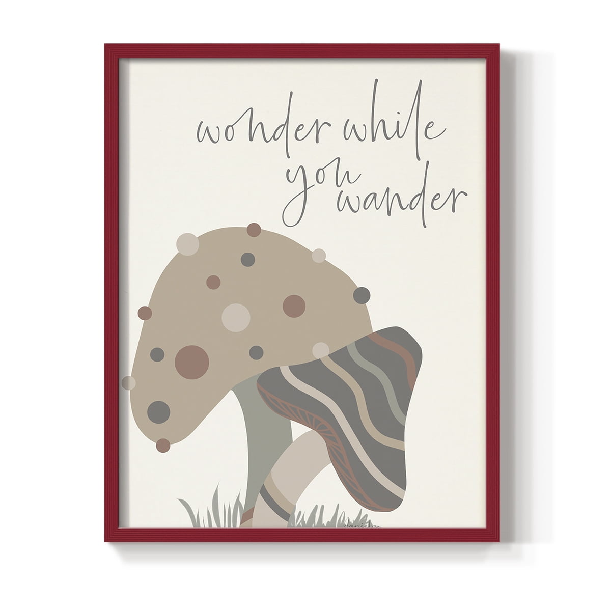 Wonder While you Wander Framed Print - Solid Wood in Single Picture Frame Solid Wood 2 Framed Print