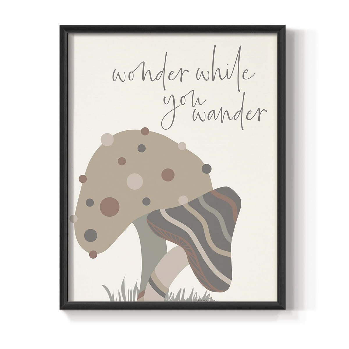 Wonder While you Wander Framed Print - Solid Wood in Single Picture Frame Solid Wood 2 Framed Print
