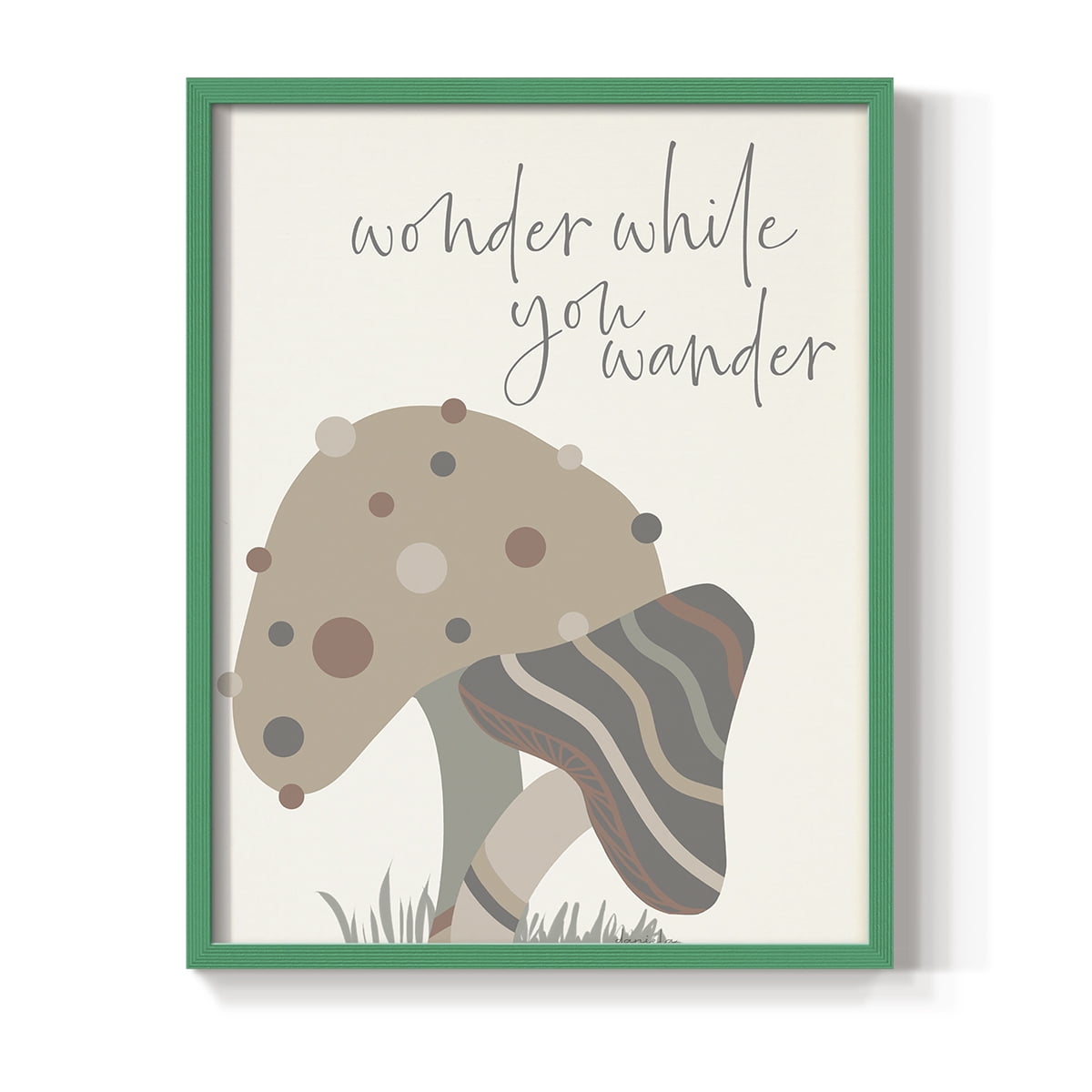 Wonder While you Wander Framed Print - Solid Wood in Single Picture Frame Solid Wood 2 Framed Print