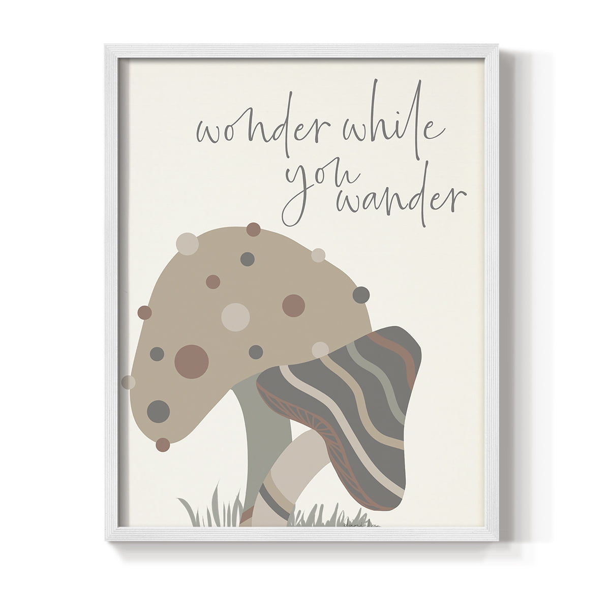 Wonder While you Wander Framed Print - Solid Wood in Single Picture Frame Solid Wood 2 Framed Print