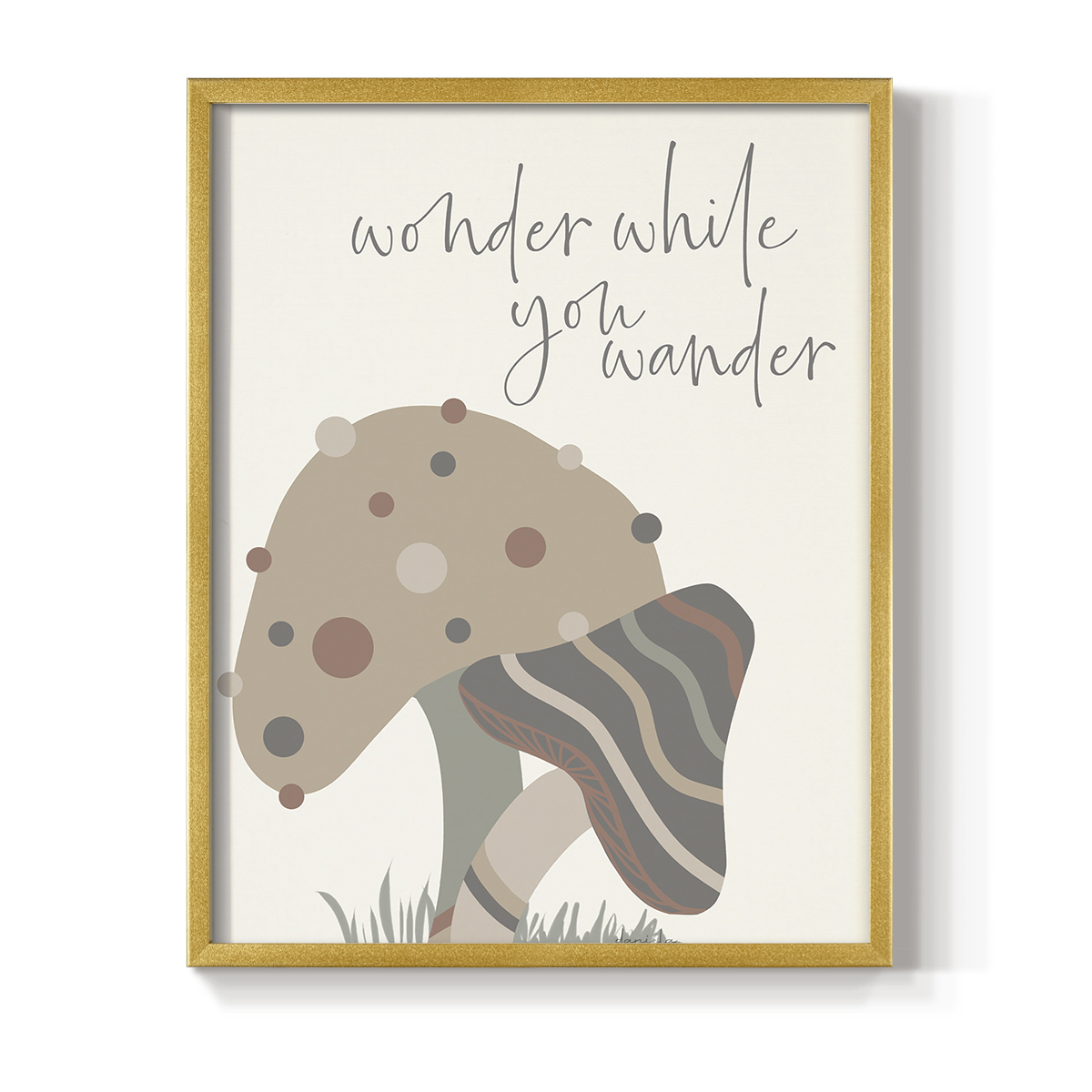 Wonder While you Wander Framed Print - Solid Wood in Single Picture Frame Solid Wood 2 Framed Print