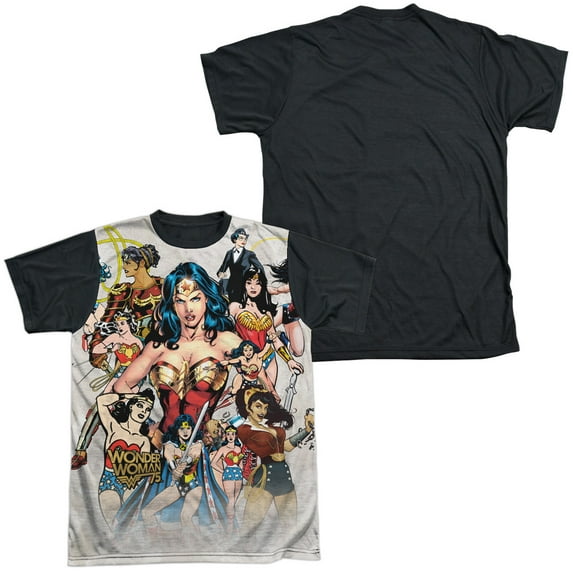 Wonder Woman 75Th Collage Unisex Adult Halloween Costume Sublimated T Shirt