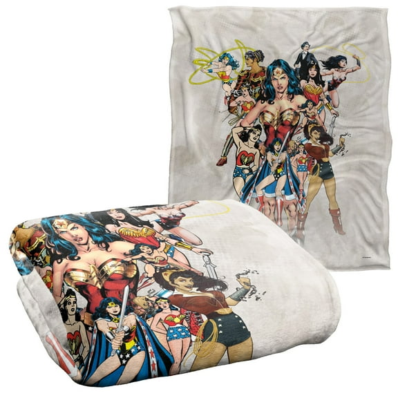 Wonder Woman 75th Collage Silky Touch Super Soft Throw Blanket 50' x 60'